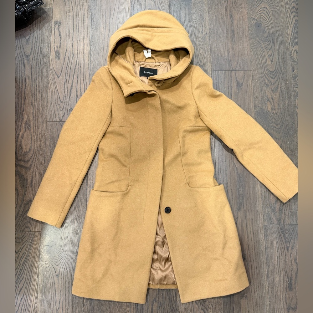 Babaton Camel Hooded Jacket
